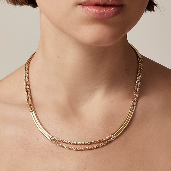 J. Crew Jewelry - J crew Double-chain tag necklace